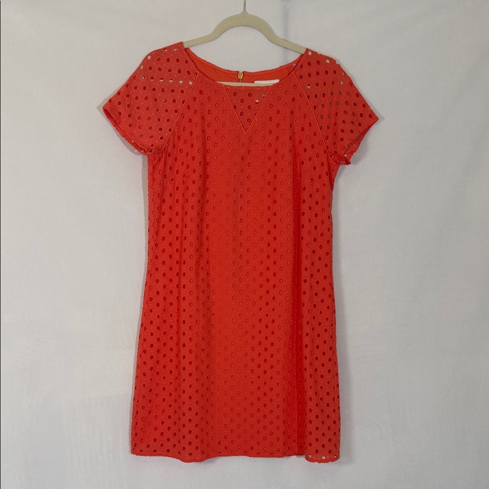 Sail To Sable Coral Eyelet Dress Size M NWOT